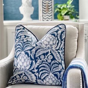 STUNNING custom artichoke print 18x18 pillow covers